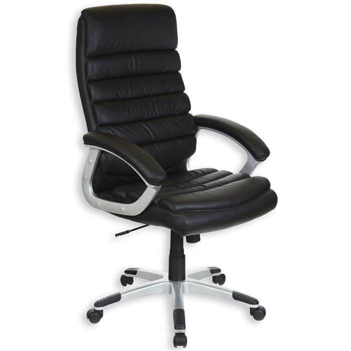 FAUTEUIL DE BUREAU PHILADELPHIE-ACCOUDOIRS RÉGLABLES-APPUI TETE INTÉGRÉ-NOIR